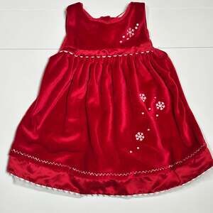Red Sleeveless Baby Holiday Dress Size 3-6M